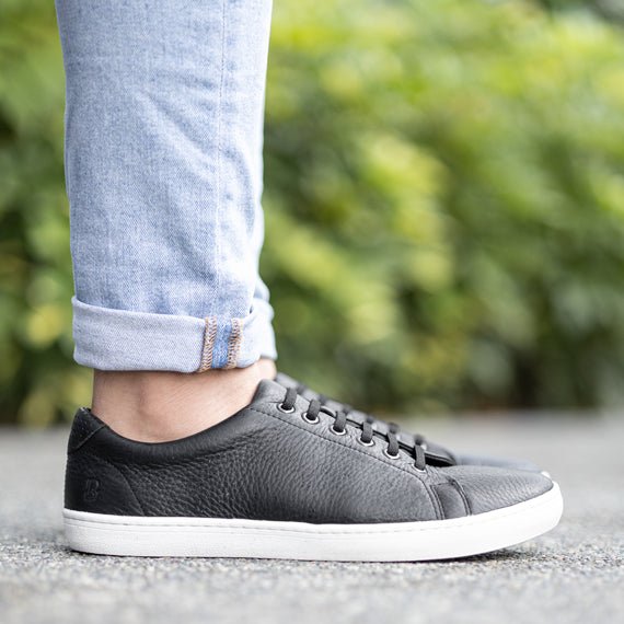 Birchbury Bramford leather sneaker worn casually